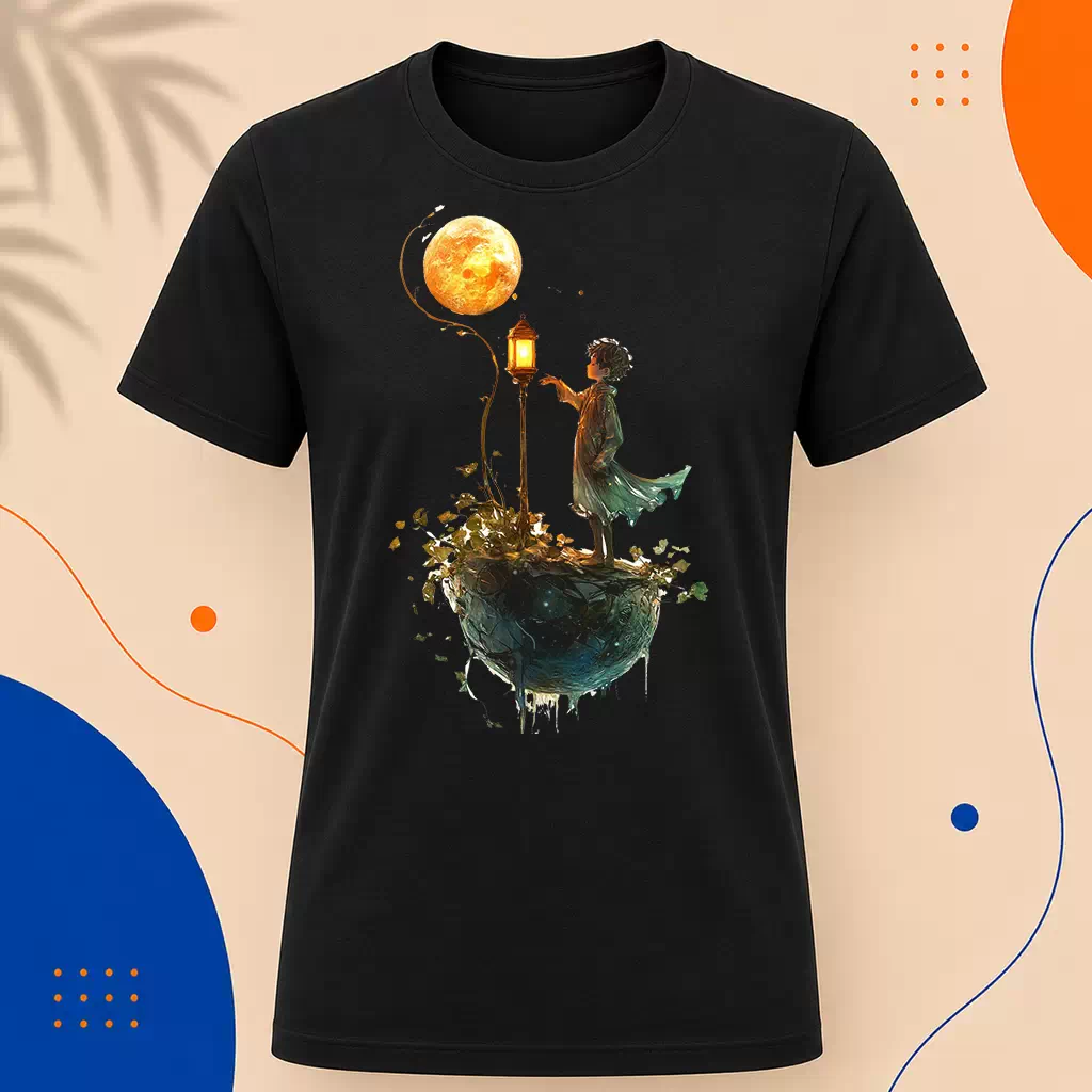Pánské tričko - Lampářovo světlo - Malý princ - Le petit prince